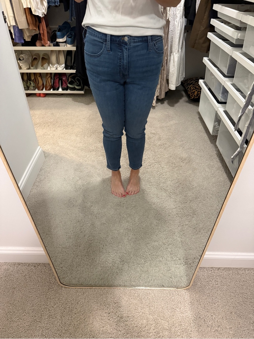 Madewell Slim High-Rise Cropped Jeans in Medium Blue